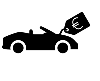 Piktogramm zeigt den Fahrzeugkauf